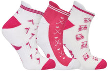 Load image into Gallery viewer, Surprizeshop Ladies Pack of 3 Golf Socks. Various Colours.
