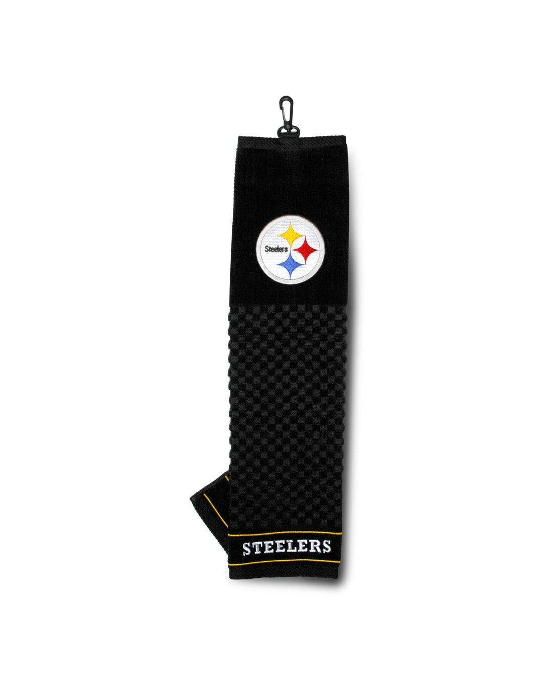 NFL Official Team Crested Tri Fold Golf Towel. Pittsburgh Steelers.
