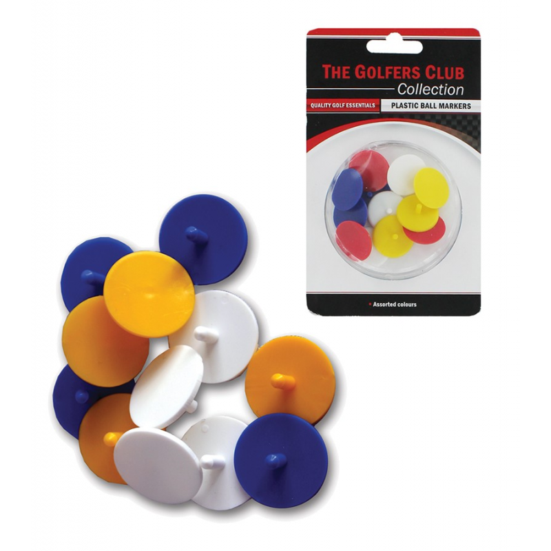 The Golfers Club Collection 12 Plastic Golf Ball Markers