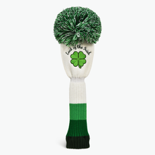 Load image into Gallery viewer, PRG Originals Luck of the Irish. Shamrock. Pom Pom Design Golf Headcovers. Set of 3. Driver, Fairway and Rescue.
