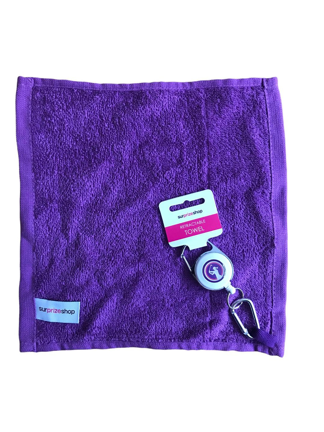 Surprizeshop Ladies Retractable Golf Towel . Black, Purple, Pink or Navy