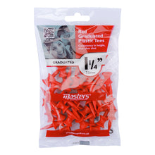 Load image into Gallery viewer, Masters Golf Castle or Graduated Tees. Red. Pack of 30.
