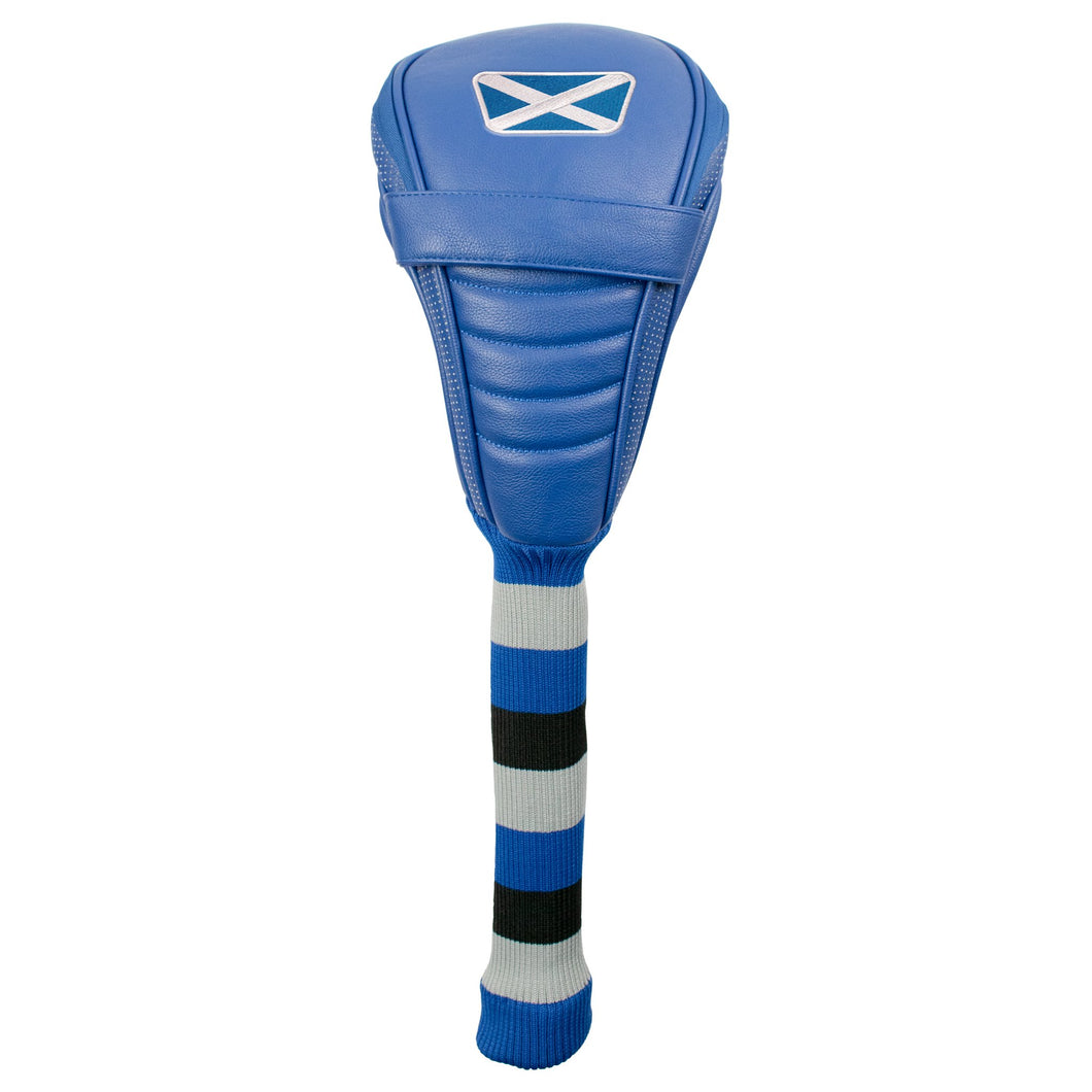 Asbri Scotland Crested Golf Driver, Fairway or Hybrid Headcover. Blue..