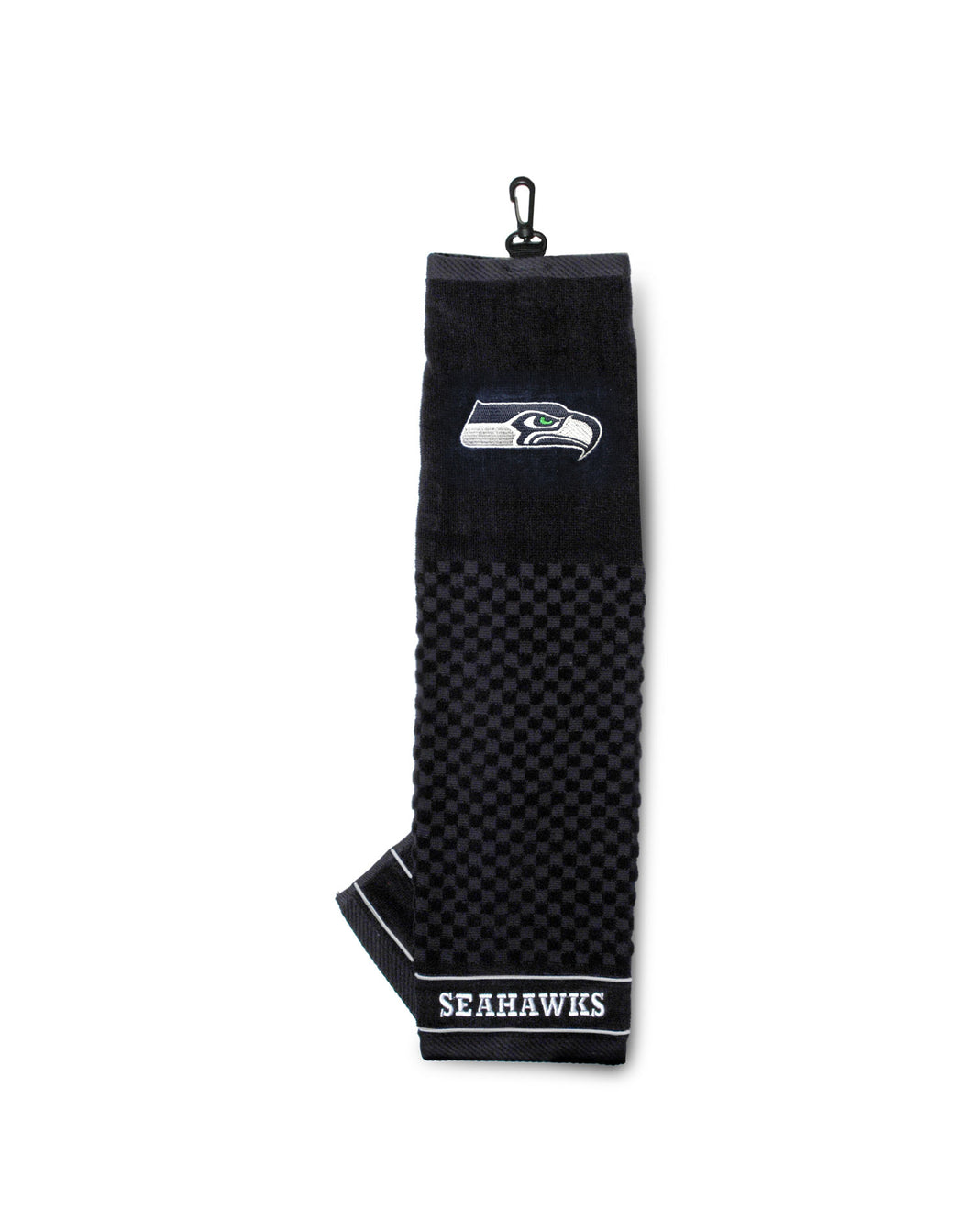 NFL Official Team Crested Tri Fold Golf Towel. Seattle Seahawks.