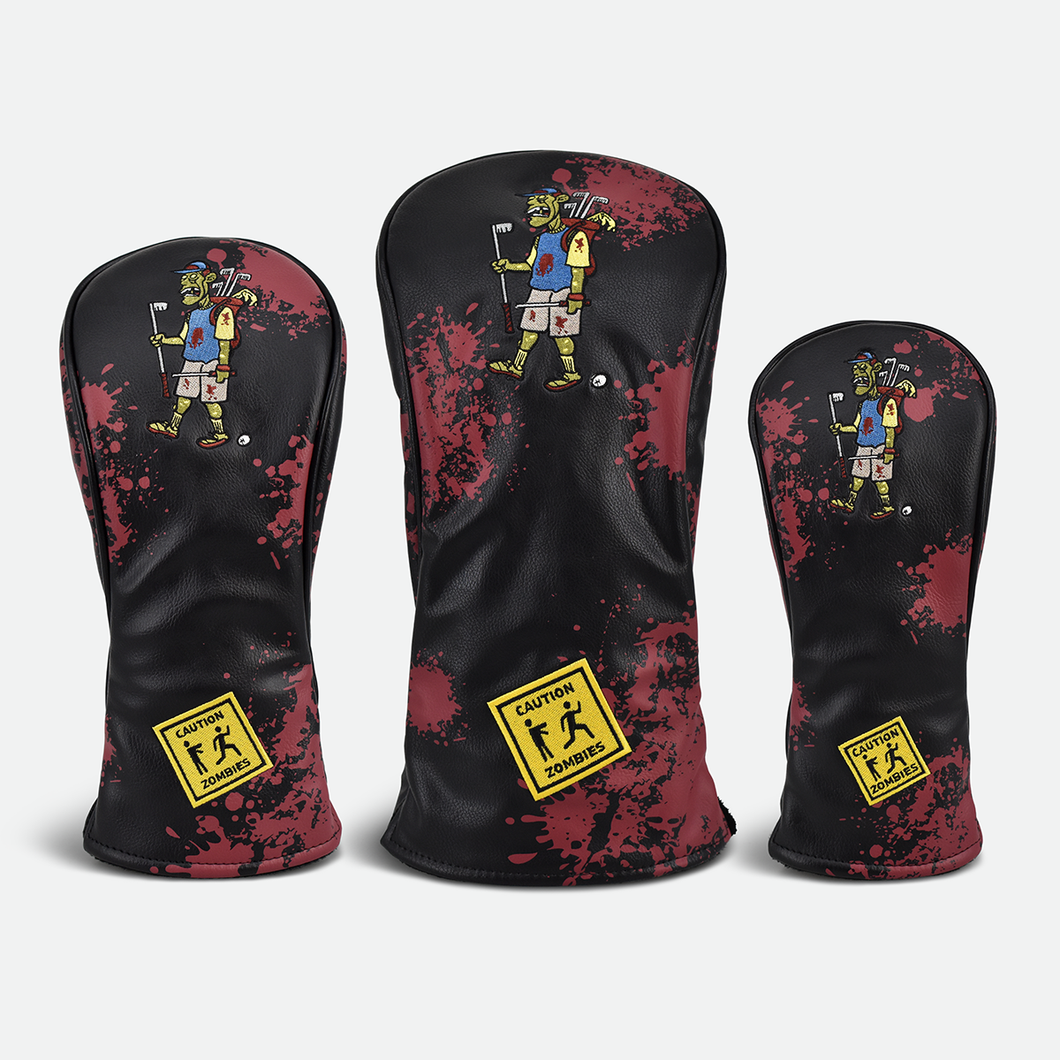 PRG Originals Zombie Design Golf Headcovers. Set of 3. Driver, Fairway and Rescue.