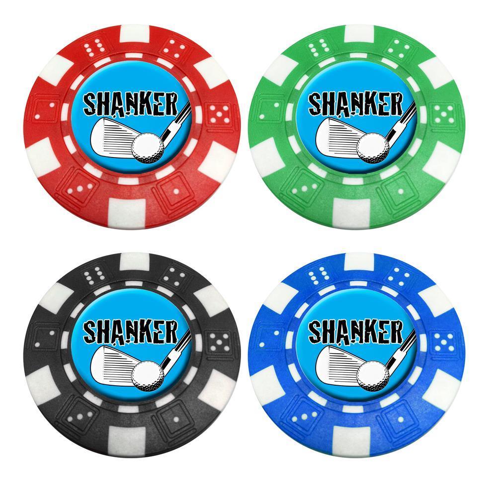 Shanker Crested Red Poker Chip Golf Ball Marker