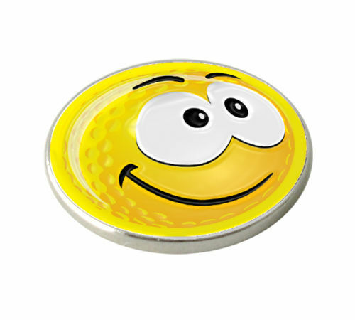 Yellow Happy Golf Ball Marker