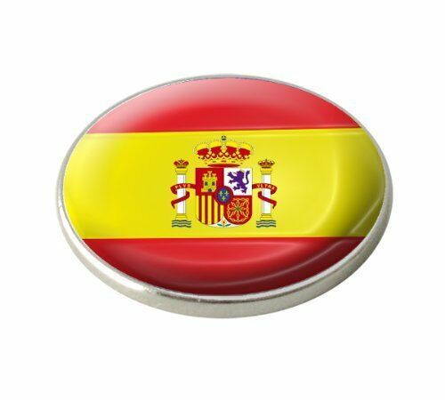 Spain National Flag Crested Golf Ball Marker