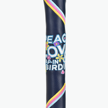 Load image into Gallery viewer, PRG Originals Peace and Love, Tap in Birdies Design Golf Alignment Sticks Cover.

