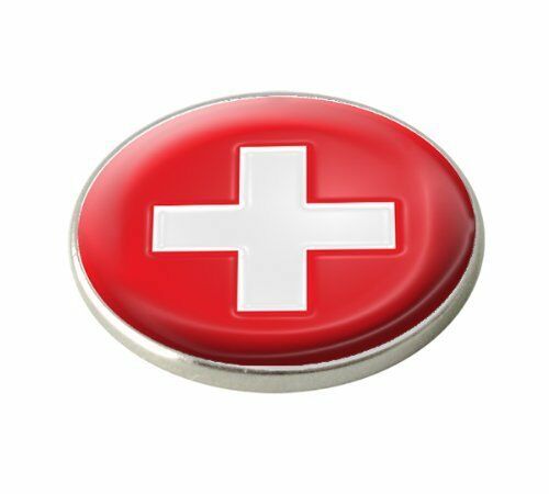 Switzerland National Flag Crested Golf Ball Marker