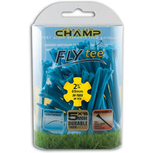 Load image into Gallery viewer, Champ Zarma Fly Golf Tees. 69mm. Neon Blue, Green, Orange, Red, Yellow and Pink.
