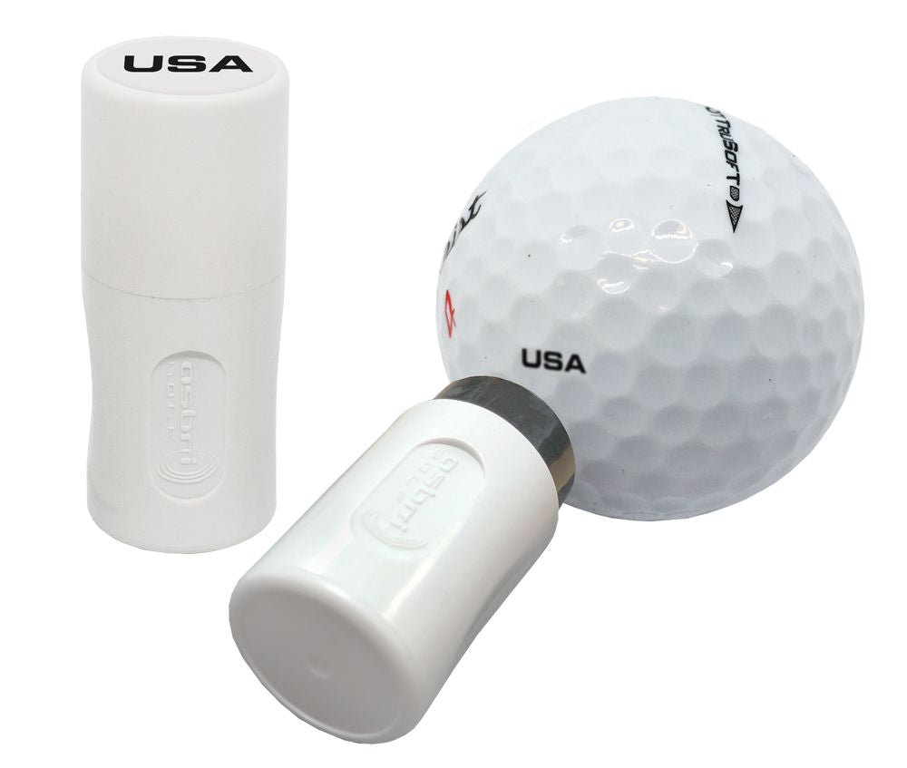 Asbri Golf Ball Stamper. USA Black.