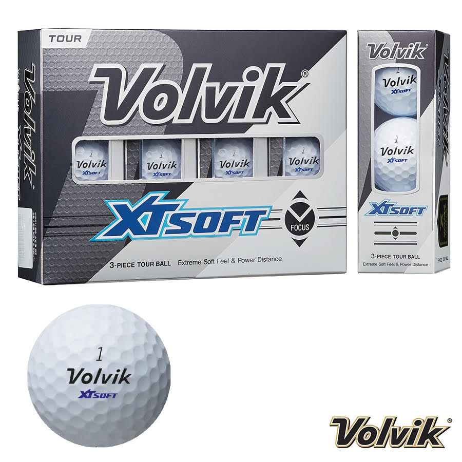 Volvik XT Soft Golf Balls. White. 1 Dozen.