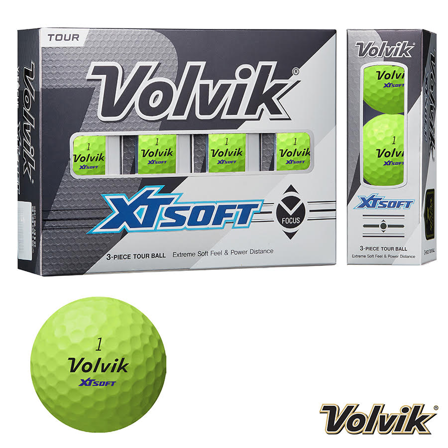 Volvik XT Soft Golf Balls. Green. 1 Dozen.