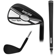 Load image into Gallery viewer, Longridge Tour Spin Golf Wedge - Silver or Black Finish 52, 56, 60 or 64 Degree.

