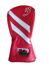 Load image into Gallery viewer, Asbri Wales Crested Golf Fairway or Hybrid Headcover. Red. 3, 5 or X
