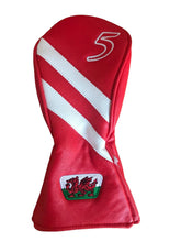 Load image into Gallery viewer, Asbri Wales Crested Golf Fairway or Hybrid Headcover. Red. 3, 5 or X
