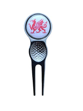 Load image into Gallery viewer, Wales, England, Scotland, Ireland Design Golf Divot Tool With Detachable Golf Ball Marker
