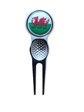 Load image into Gallery viewer, Wales, England, Scotland, Ireland Design Golf Divot Tool With Detachable Golf Ball Marker
