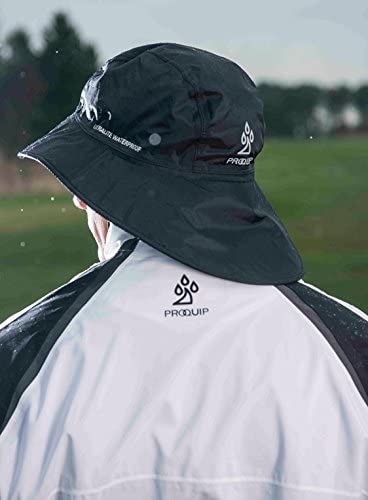 Proquip Golf Black Waterproof Bucket Rain Hat. 2 Sizes. – Golf