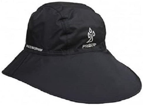 Proquip Golf Black Waterproof Bucket Rain Hat. 2 Sizes.