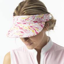 Load image into Gallery viewer, Daily Sports Ladies Golf Sun Visor. Wave. Pink.
