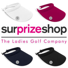 Load image into Gallery viewer, Surprizeshop Ladies Wide Brimmed Golf Sun Visor - Pink, Navy, White or Black.
