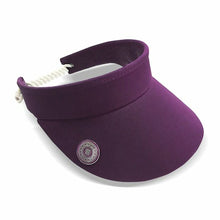 Load image into Gallery viewer, Surprizeshop Ladies Telephone Wire Golf Sun Visor -  Purple, Pink, Navy, White or Black.
