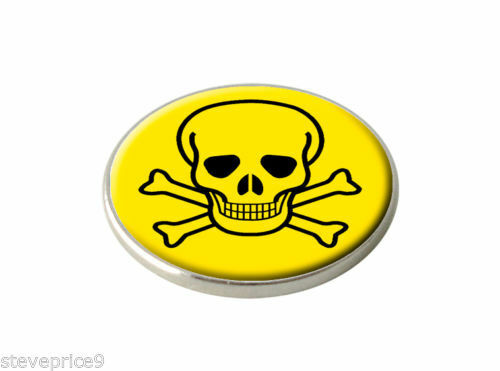 Yellow Skull Crested Golf Ball Marker