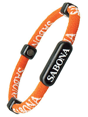 Sabona of London Sports Athletic Bracelet. Orange. Small / Medium, Large / XL.