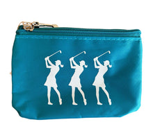 Load image into Gallery viewer, Surprizeshop Ladies Golf Coin or Credit Card Purse. Pink, Purple, Navy, Aqua.
