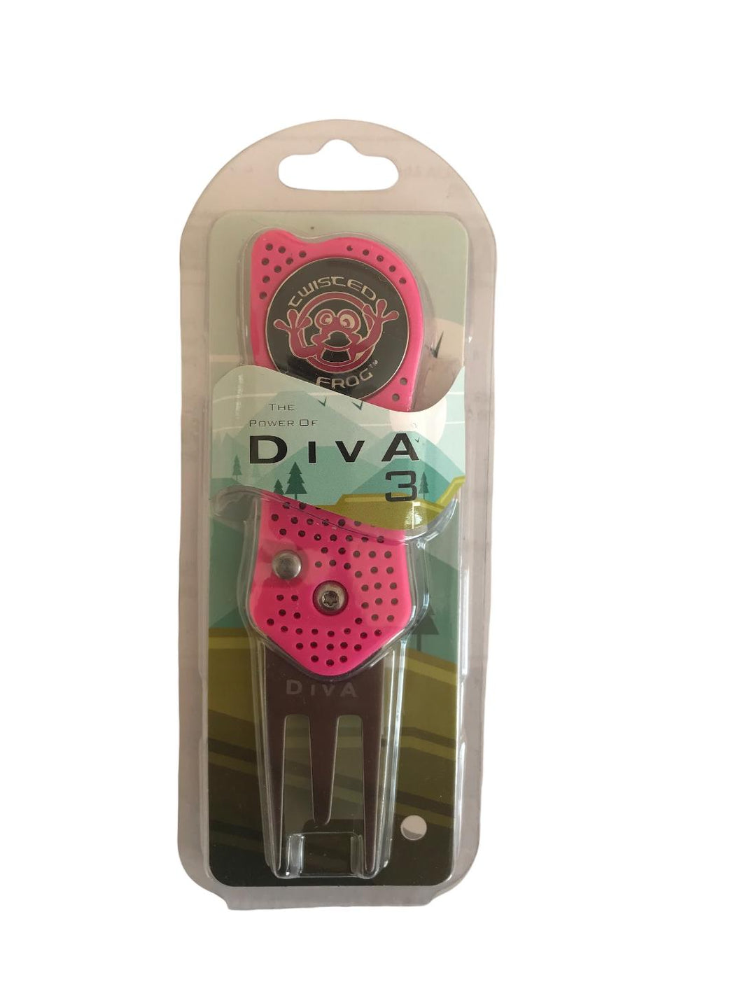 Twisted Frog Diva Aero ST Auto-Open Golf Divot Repair Tool and Ball Marker.